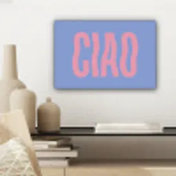 Ciao - Roze - Blauw - Golvend canvas 2cm klein -sfeer6