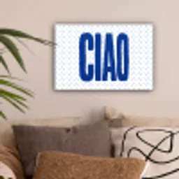 Ciao - Stippen - Roze - Wit canvas 2cm klein -sfeer1