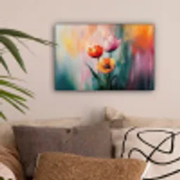 Dromerig - Bloemen - Verfijnde details canvas 2cm klein -sfeer1