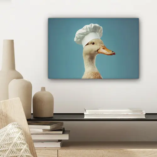 Eend - Koksmuts - Cute - Vogel canvas 2cm klein -sfeer6