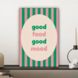 Gestreept - Quote - Ovaal - Roze canvas 2cm klein -sfeer6