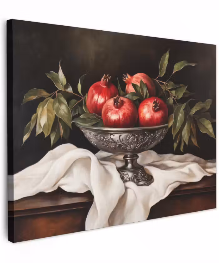 Canvas schilderij - Granaatappels - Klassiek - Vintage