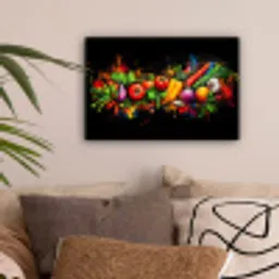 Groente - Eten - Kruiden - Graffiti - Koken canvas 2cm klein -sfeer1