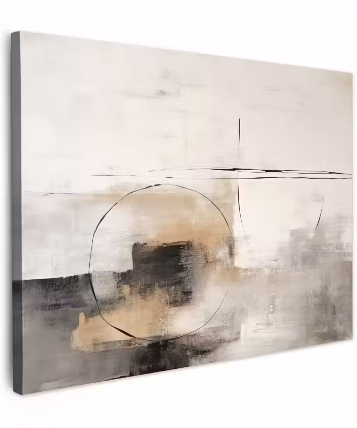 Canvas schilderij - Kunst - Abstract - Grijs - Industrieel