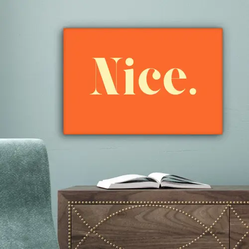 Oranje - Gebroken wit - Nice canvas 2cm klein -sfeer4