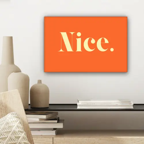 Oranje - Gebroken wit - Nice canvas 2cm klein -sfeer6
