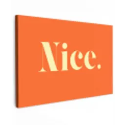 Oranje - Gebroken wit - Nice canvas 2cm klein -z3d