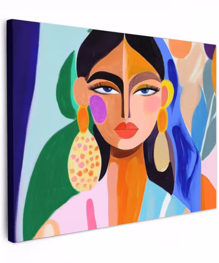 Canvas schilderij - Portret - Vrouw - Modern