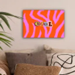 Zebraprint - Grafisch - COOL - Oranje canvas 2cm klein -sfeer1