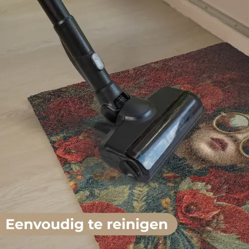 Bloemen - Dieprood - Zonnebril - Vrouw Deurmat klein -reinigen_NL