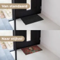 Bloemen - Dieprood - Zonnebril - Vrouw Deurmat klein -voor-na_NL