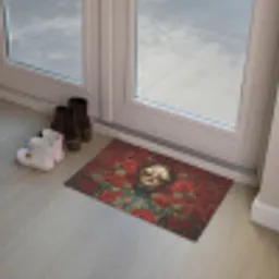 Bloemen - Dieprood - Zonnebril - Vrouw Deurmat klein -sfeer3