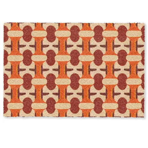 Geometrisch - Retro - Oranje Deurmat klein 898 -zkaufland3d