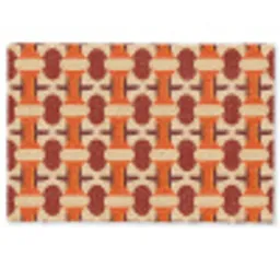 Geometrisch - Retro - Oranje Deurmat klein 898 -zkaufland3d
