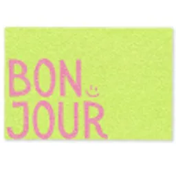 Groen - Smiley - Bonjour - Roze Deurmat klein -zkaufland3d