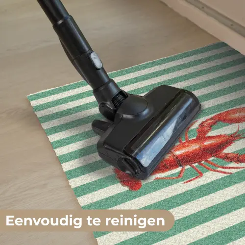 Kreeft - Strepen - Realistisch - Zomers Deurmat klein -reinigen_NL