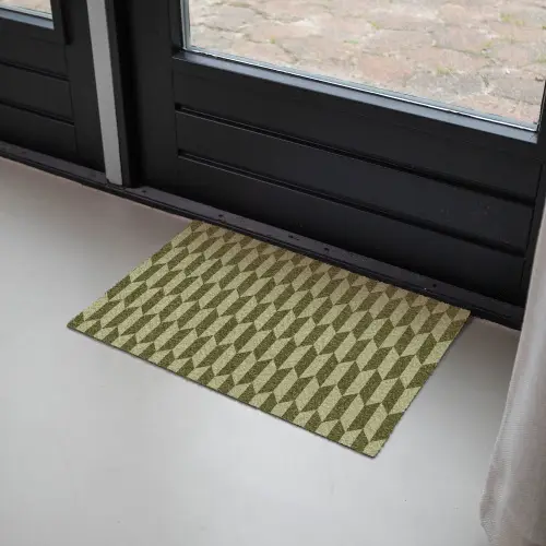 Patroon - Abstract - Groen - Vlakken Deurmat klein -sfeer2