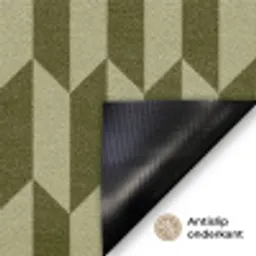 Patroon - Abstract - Groen - Vlakken Deurmat klein -antislip_NL