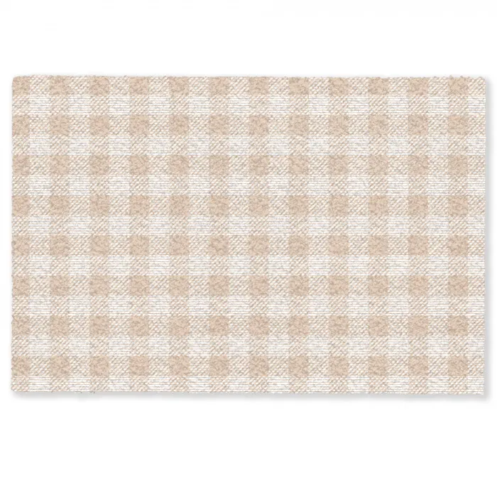 Plaid - Patroon - Vierkant - Beige Deurmat klein 898 -zkaufland3d