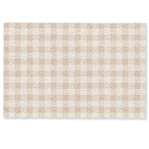 Plaid - Patroon - Vierkant - Beige Deurmat klein 898 -zkaufland3d