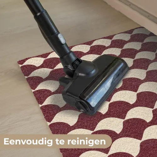 Rood - Tegelpatroon - Crème Deurmat klein 898 -reinigen_NL