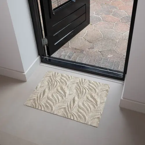 Textuur - Reliëf - Beige Deurmat klein 898 -sfeer5
