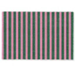 Verticale strepen - Groen - Roze Deurmat klein 898 -zkaufland3d