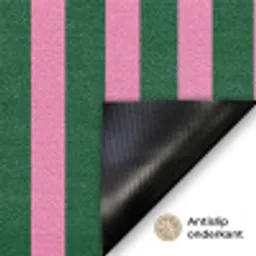 Verticale strepen - Groen - Roze Deurmat klein 898 -antislip_NL