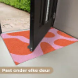 Vlekken - Rood - Roze - Patroon - Minimalistisch Deurmat klein -USP_NL