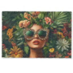 Vrouw - Panterprint - Jungle - Natuur - Luxe Deurmat klein -zkaufland3d