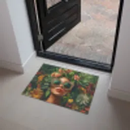 Vrouw - Panterprint - Jungle - Natuur - Luxe Deurmat klein -sfeer5