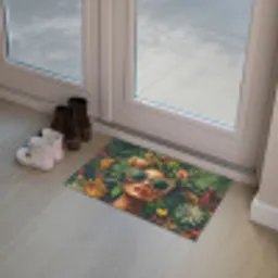 Vrouw - Panterprint - Jungle - Natuur - Luxe Deurmat klein -sfeer3