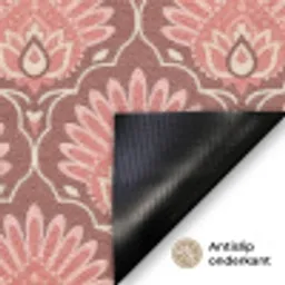 Waaiermotief - Patroon - Roze Deurmat klein -antislip_NL