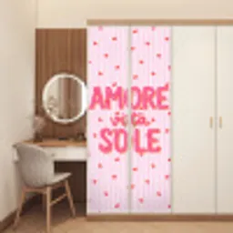 Amore vita sole - Roze - Hartjes deurposter klein -sfeer3