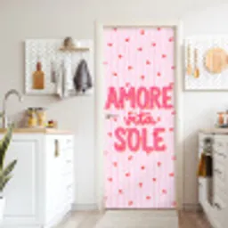 Amore vita sole - Roze - Hartjes deurposter klein -sfeer5