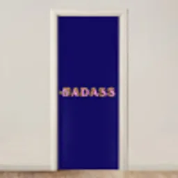 Badass - Panterpint - Schaduw - Roze deurposter klein -3d_beige