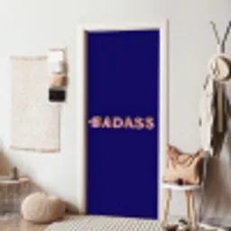 Badass - Panterpint - Schaduw - Roze deurposter klein -sfeer6