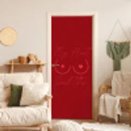 big heart small titties - Hart - Rood deurposter klein -sfeer2