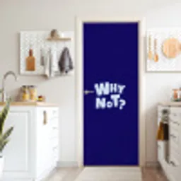 Blauw - Why not - Minimalistisch deurposter klein -sfeer5