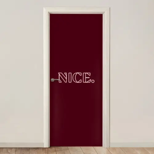 Bordeaux - Nice - minimalistisch deurposter klein -3d_beige
