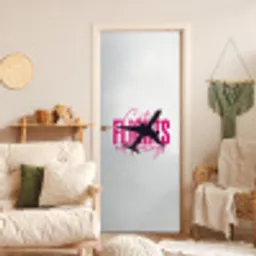 Catch flights not feelings - Vliegtuig - Roze deurposter klein -sfeer2