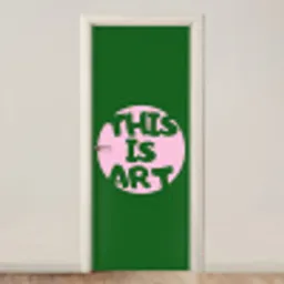 Cirkel - Roze - Tekst - Art deurposter klein -3d_beige