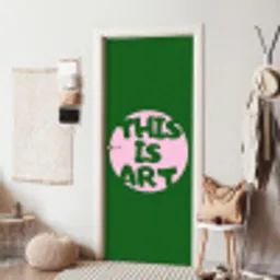 Cirkel - Roze - Tekst - Art deurposter klein -sfeer6