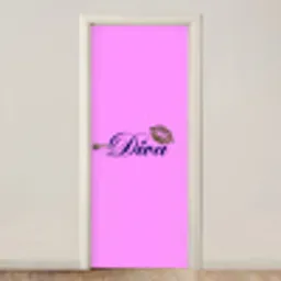 Diva - Lip - Panterprint - Roze deurposter klein -3d_beige