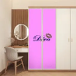 Diva - Lip - Panterprint - Roze deurposter klein -sfeer3