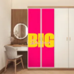 Dream big - Roze - Geel - Minimalistisch deurposter klein -sfeer3
