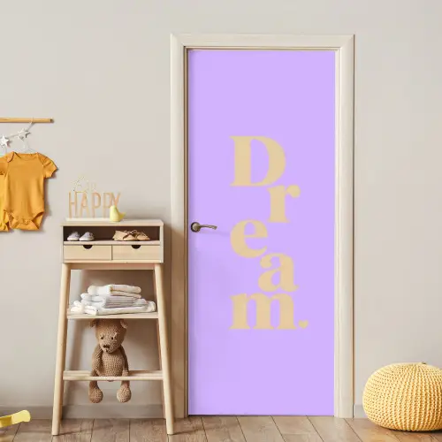Dream - Paars - Typografisch deurposter klein -sfeer4