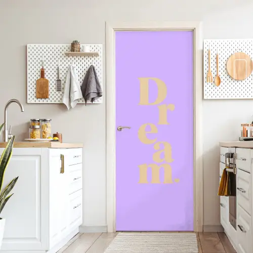 Dream - Paars - Typografisch deurposter klein -sfeer5