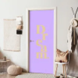Dream - Paars - Typografisch deurposter klein -sfeer6