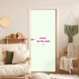 Focus - Beige - Roze - Smiley deurposter klein -sfeer2